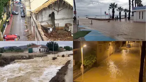 Da&ntilde;os producidos por el temporal de lluvias en la Regi&oacute;n en la madrugada de este s&aacute;bado (foto: La 7)