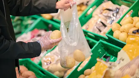 Expositor de patatas en Mercadona