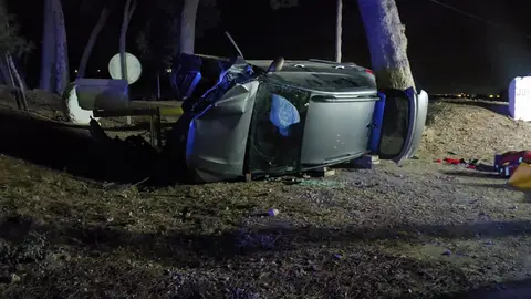 Una joven de 27 a&ntilde;os resulta herida leve en un accidente en la carretera entre Lorca y La Paca (foto: La 7)