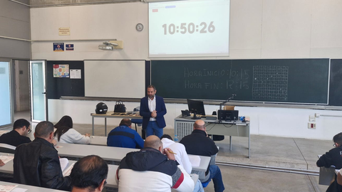 El director general de Movilidad y Transportes, Jos&eacute; Antonio Verd&uacute;, durante las pruebas de la &uacute;ltima convocatoria del CAP