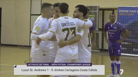 Jimbee Cartagena golea ante el campe&oacute;n de Malta por 1-9 (foto: La 7)