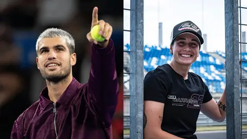 Carlos Alcaraz y Ana Carrasco (foto: La 7)