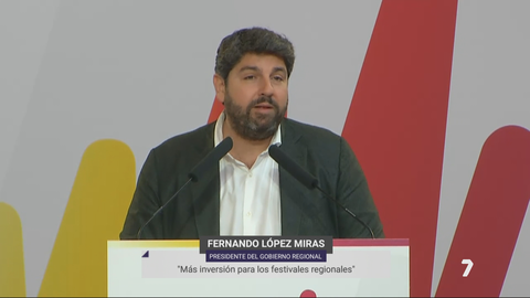 Fernando L&oacute;pez Miras anuncia una inversi&oacute;n de 3,4 millones de euros para festivales musicales (foto: La 7)