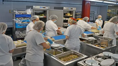 Cocina de un hospital del Servicio Murciano de Salud