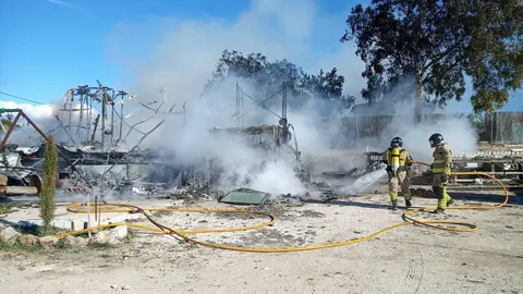 Incendio en una vivienda de Los Valientes