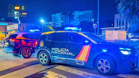 Veh&iacute;culos de la Polic&iacute;a Nacional en Murcia (FOTO: PN)