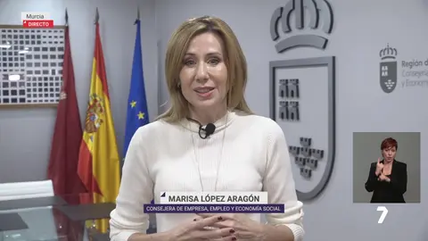 Mar&iacute;a Isabel L&oacute;pez Arag&oacute;n, consejera de Empresa de la Regi&oacute;n de Murcia (foto: La 7)