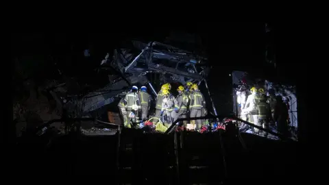 Tren descarrilado en Barcelona