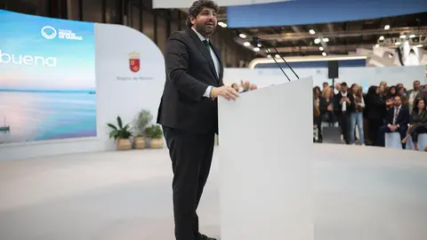 El presidente de la Regi&oacute;n de Murcia, Fernando L&oacute;pez Miras, interviene durante el acto conmemorativo del D&iacute;a de la Regi&oacute;n de Murcia en FITUR 2026, en IFEMA, a 22 de enero de 2026, en Madrid (Espa&ntilde;a).
- Alejandro Mart&iacute;nez V&eacute;lez - Europa Press