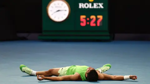 Carlos Alcaraz, en la semifinal del Open de Australia
