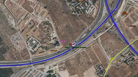 Punto exacto del accidente en la A-7, a la altura de La &Ntilde;ora (foto: 112)