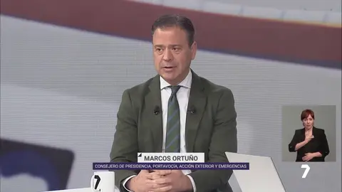 El consejero de Presidencia, Portavoc&iacute;a, Acci&oacute;n Exterior y Emergencias de la Regi&oacute;n de Murcia, Marcos Ortu&ntilde;o (foto: La 7)