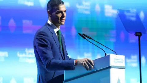 El presidente del Gobierno, Pedro S&aacute;nchez, en la Cumbre Mundial de Gobiernos, que se celebra en Dub&aacute;i (foto: EP)