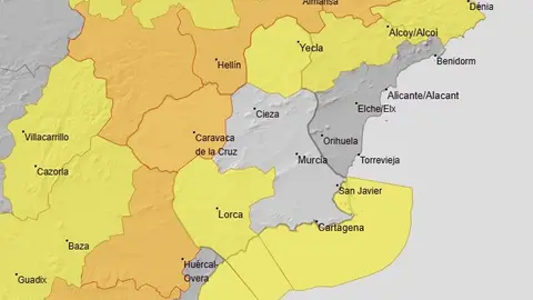Avisos activos por la AEMET el mi&eacute;rcoles 11 de febrero