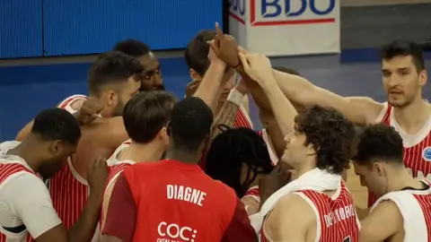 &Uacute;ltima victoria del UCAM Murcia ante el Rostock en la FIBA Europe Cup por 82-89 (foto: UCAM Murcia CB)