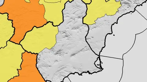 Aviso amarillo por viento en el Noroeste de la Regi&oacute;n esta madrugada (foto: Aemet)