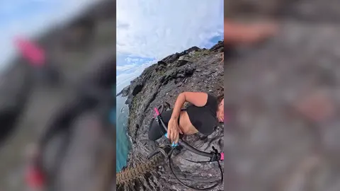 La influencer cartagenera Cecilia Sope&ntilde;a sufre una peligrosa ca&iacute;da al borde de un barranco durante una ruta (foto: Cecilia Sope&ntilde;a)
