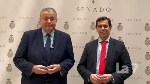 Los senadores del PP Francisco Bernab&eacute; y Jos&eacute; Ram&oacute;n D&iacute;ez de Revenga