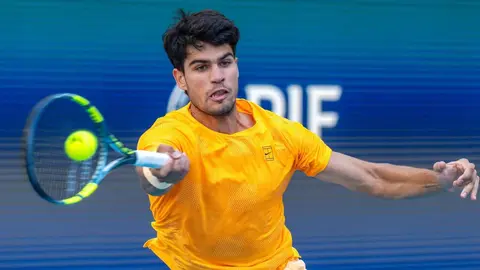 Carlos Alcaraz, en su encuentro frente a Korda en Miami | Foto: ATP