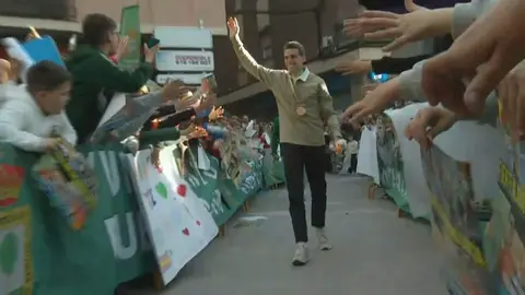 Recibimiento a Mariano Garc&iacute;a en Fuente &Aacute;lamo