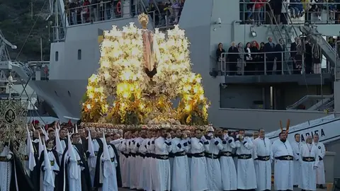 El Arsenal de Cartagena se prepara para la salida de la procesi&oacute;n de San Pedro Ap&oacute;stol este Martes Santo