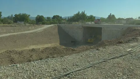 Obras del soterramiento del AVE en Murcia (foto: La 7)