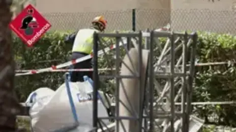 Bomberos del Consorcio trabajando en el lugar del siniestro
- CONSORCIO PROVINCIAL DE BOMBEROS