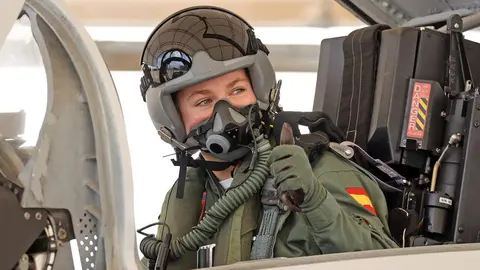 La Princesa Leonor ha tenido la oportunidad de volar por primera vez en un avi&oacute;n a reacci&oacute;n F-5