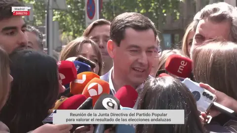 Moreno Bonilla comparece ante los medios antes del Comit&eacute; Nacional del PP en Madrid (foto: La 7)