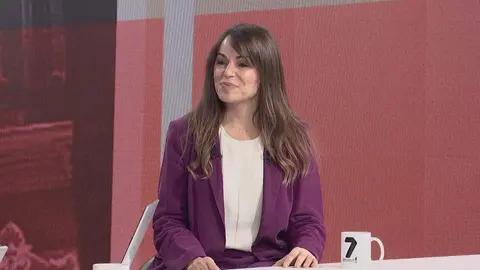 Rebeca P&eacute;rez, durante su entrevista en La7Noticias