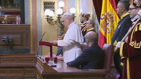 Discurso del Papa Le&oacute;n XIV (foto: La 7)