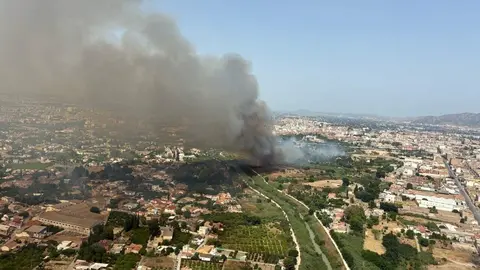 Imagen a&eacute;rea del incendio