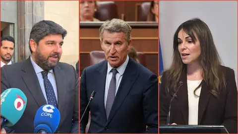 Feij&oacute;o, L&oacute;pez Miras y Rebeca P&eacute;rez, juntos en la Filmoteca de Murcia el lunes 29 de junio.