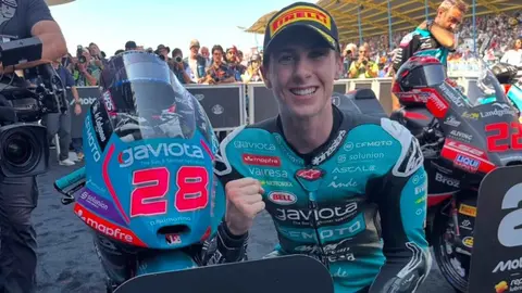 M&aacute;ximo Quiles celebra su victoria en Assen