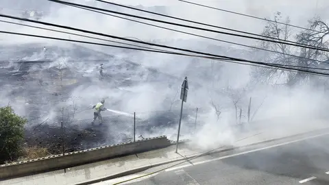ncendio en unos huertos abandonados de El Puntal moviliza a los bomberos