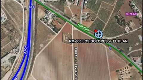 Punto donde se ha producido el accidente