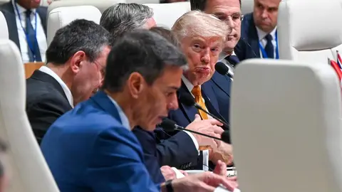 El presidente del Gobierno, Pedro S&aacute;nchez, y el presidente estadounidense, Donald Trump (foto: EP)
