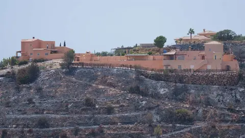 Imagen de la zona afectada por el paso del incendio de Los Gallardos (foto: EP)