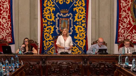 Noelia Arroyo, durante el Pleno | Foto: Ayto. Cartagena