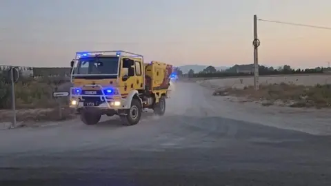 Veh&iacute;culos enviados por la Regi&oacute;n de Murcia al incendio en Castell&oacute;n