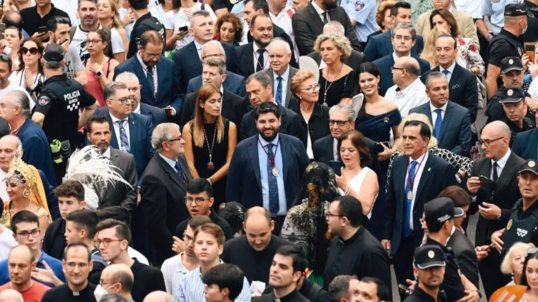 L&oacute;pez Miras, en la romer&iacute;a (Foto: CARM)