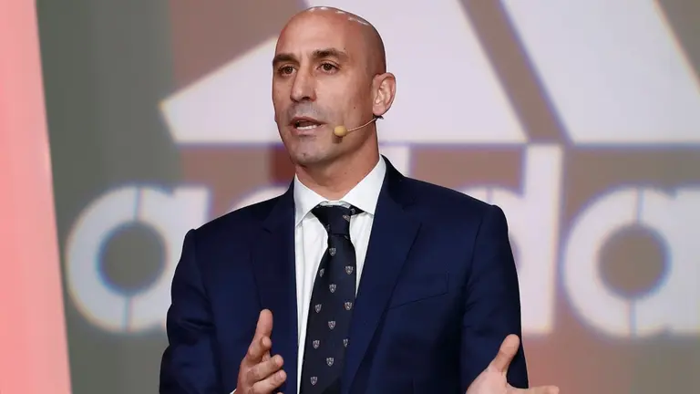 Luis Rubiales, presidente de la Real Federaci&oacute;n Espa&ntilde;ola de F&uacute;tbol