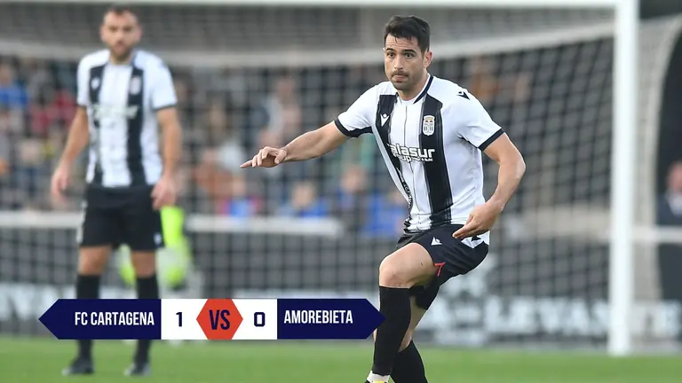 El FC Cartagena gana por 1-0 al Amorebieta (foto: La 7/FC Cartagena)