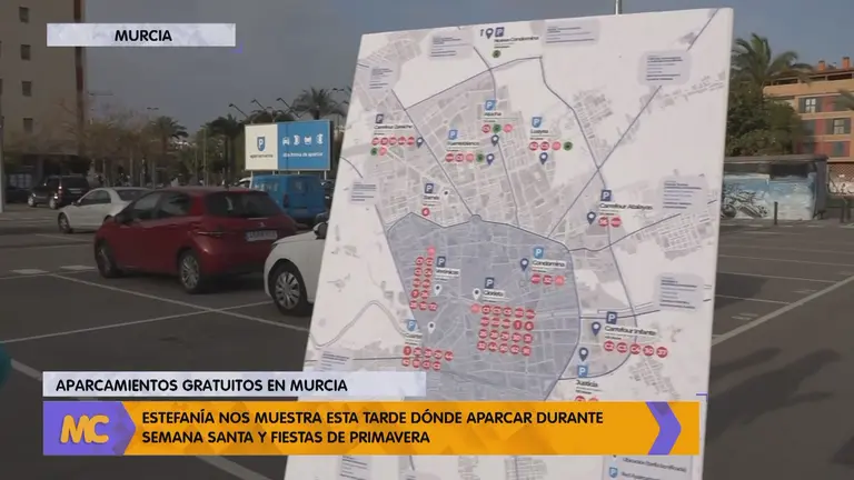 Uno de los aparcamientos disuasorios de la ciudad de Murcia que estar&aacute;n disponibles para Semana Santa y Fiestas de Primavera (foto: La 7)