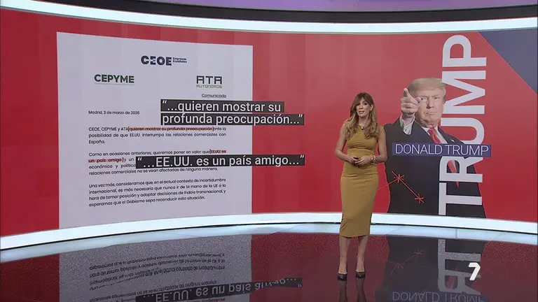 Carta de los empresarios (foto: La 7)