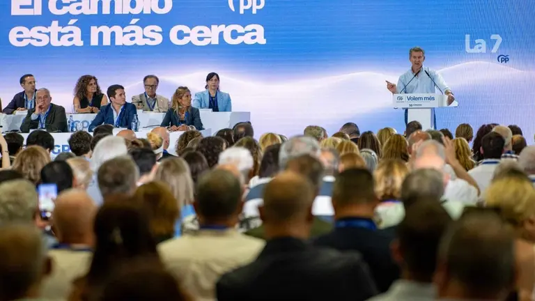 El presidente del PP, Alberto N&uacute;&ntilde;ez Feij&oacute;o, en el XVI Congreso del PP de Catalunya