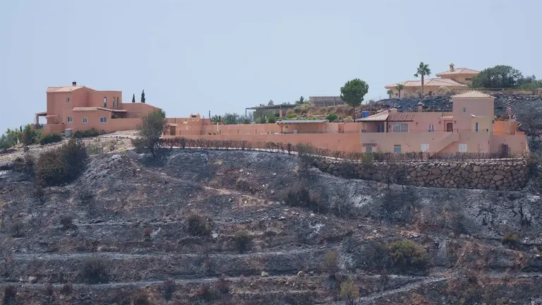 Imagen de la zona afectada por el paso del incendio de Los Gallardos (foto: EP)