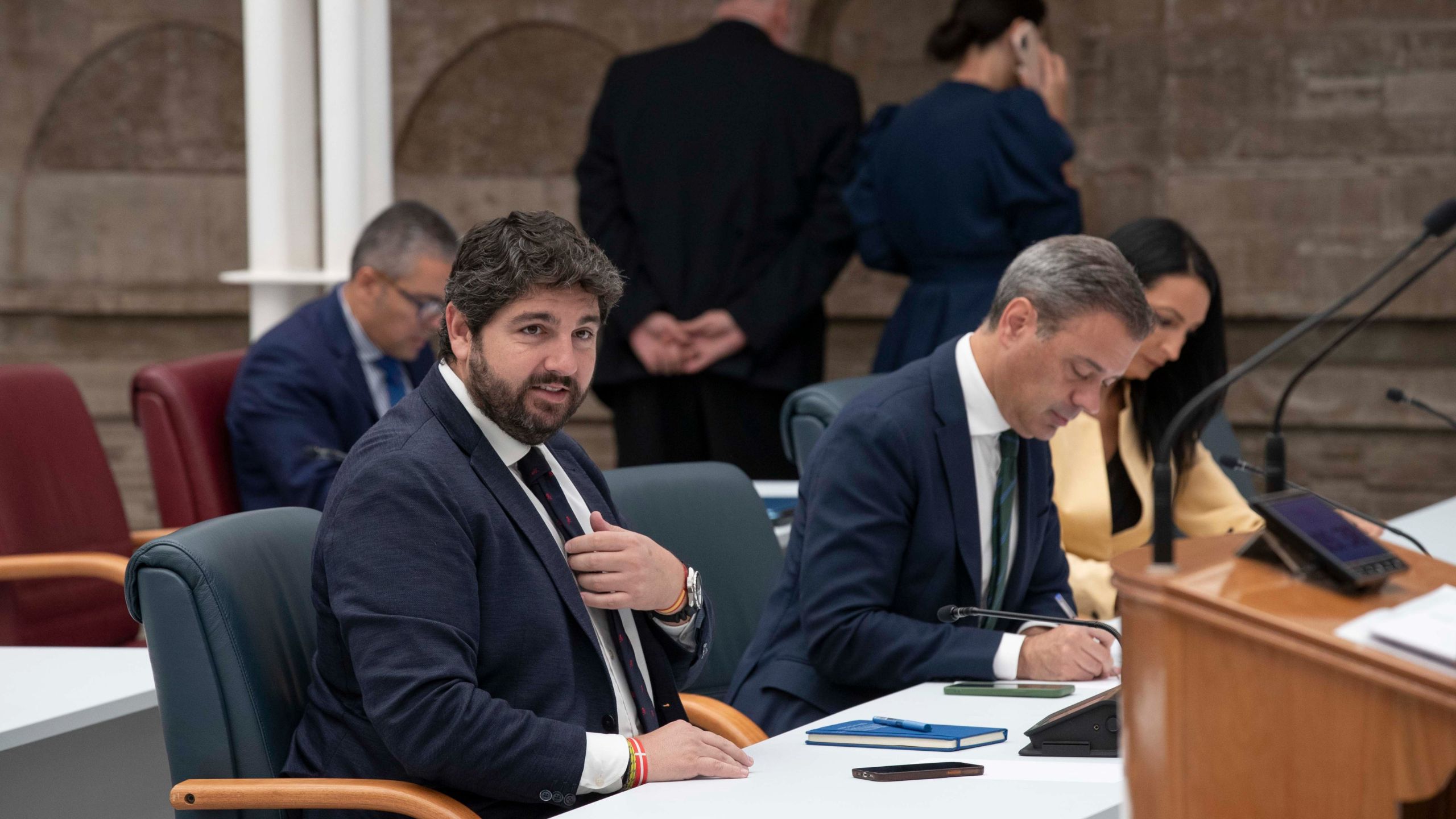 López Miras y Marcos Ortuño, en la Asamblea Regional