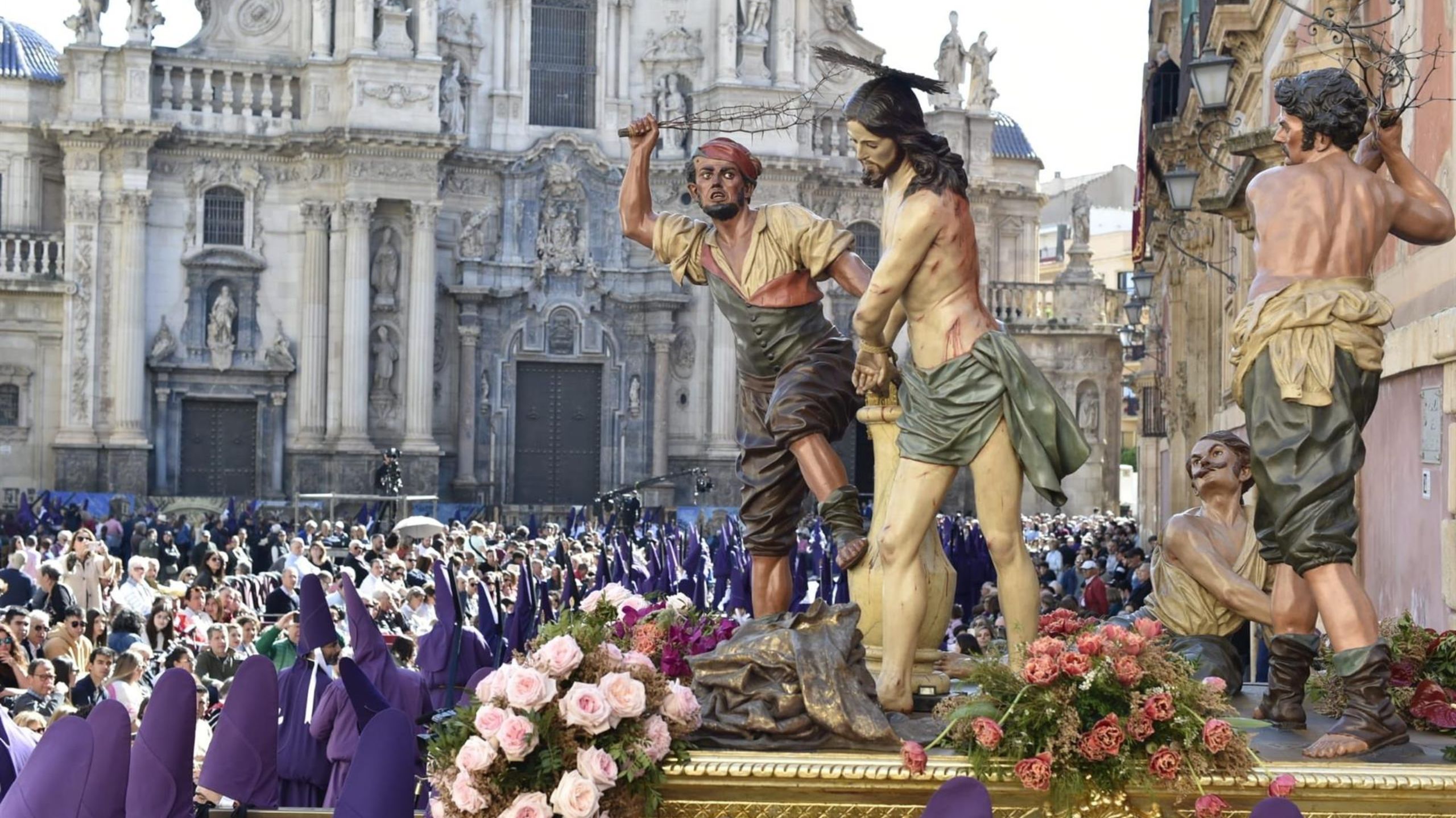 Procesión de Viernes Santo en Murcia, 'La Mañana de Salzillo', con las tallas del escultor murciano del siglo XVIII