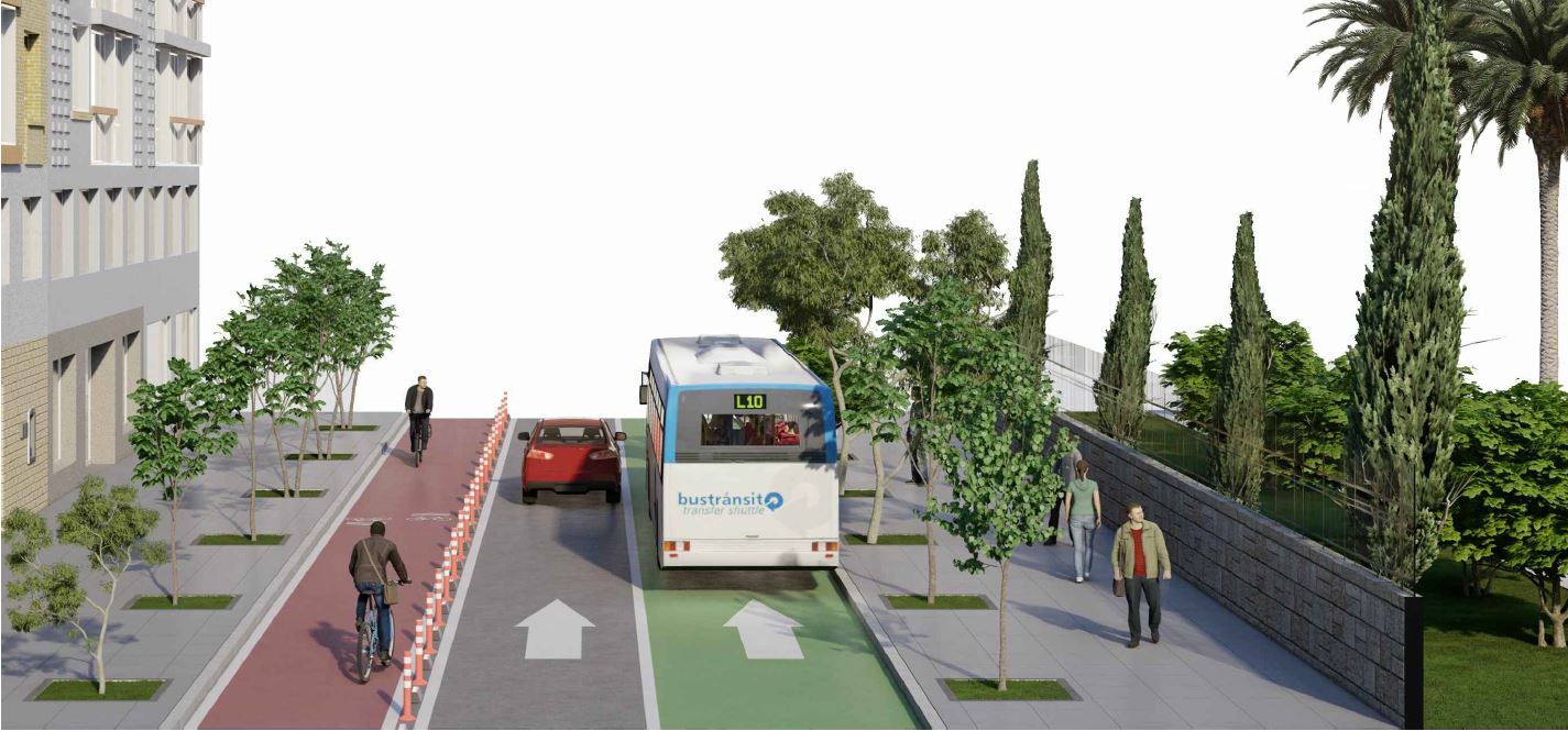 Así quedará la calle Juan Antonio Perea de Murcia tras las obras del Plan de Movilidad del Consistorio murciano (foto. Ayuntamiento de Murcia)